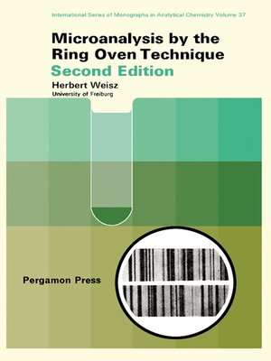 cover image of Microanalysis by the Ring-Oven Technique